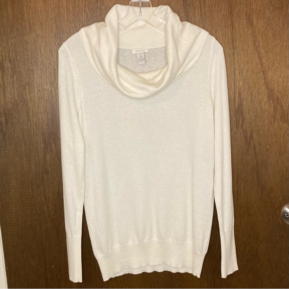 Chico’s Cowl Neck Cream Colored Sweater - Picture 1 of 7